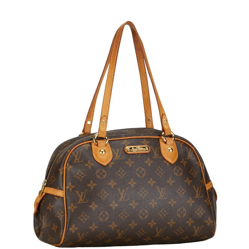 Louis Vuitton Monogram Montgomery PM Handbag M95565 Brown PVC Leather Louis Vuitton