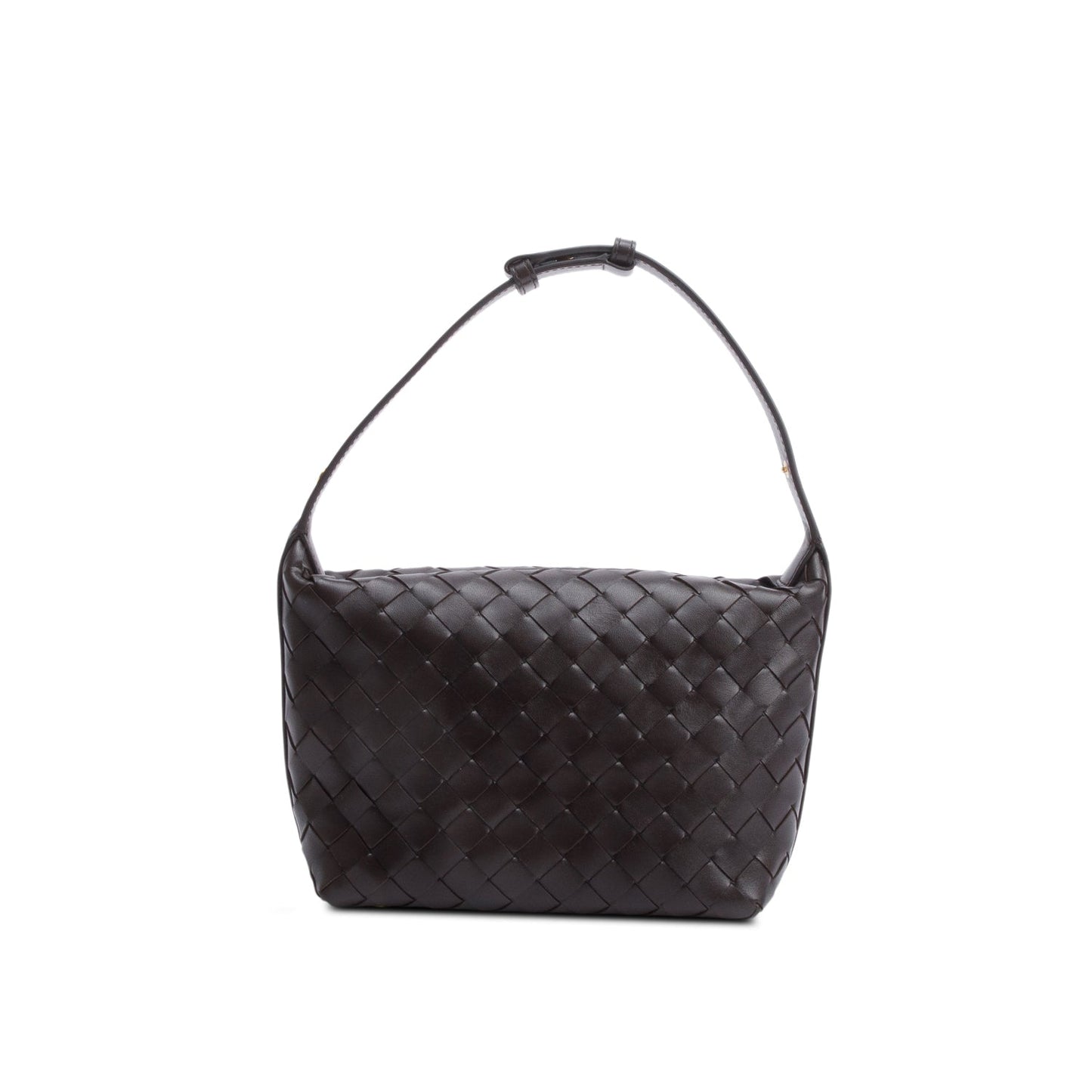 Bottega Veneta Brown Intrecciato Leather Mini Wallace Bag