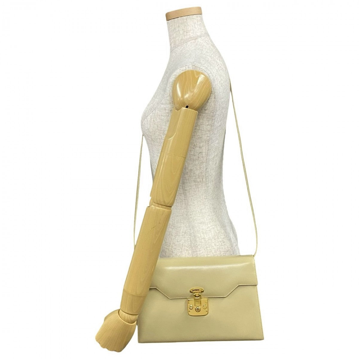 GUCCI Shoulder Bag Calfskin, Leather white Ready lock Women
