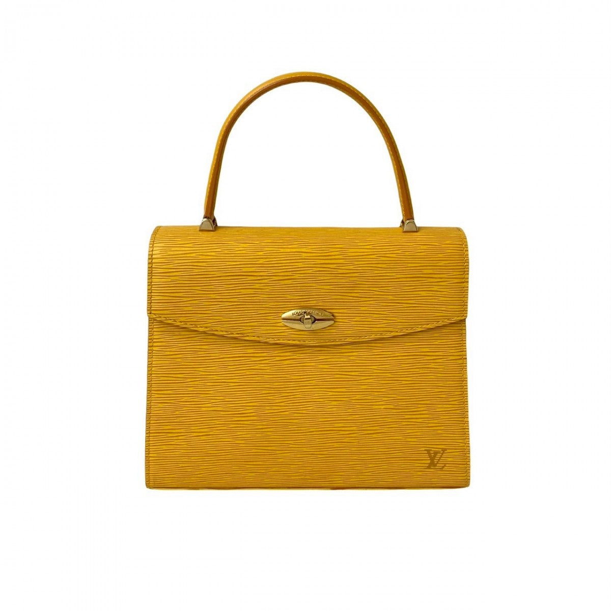  LOUIS VUITTON Handbag Epi Leather yellow Epi Malesherbes