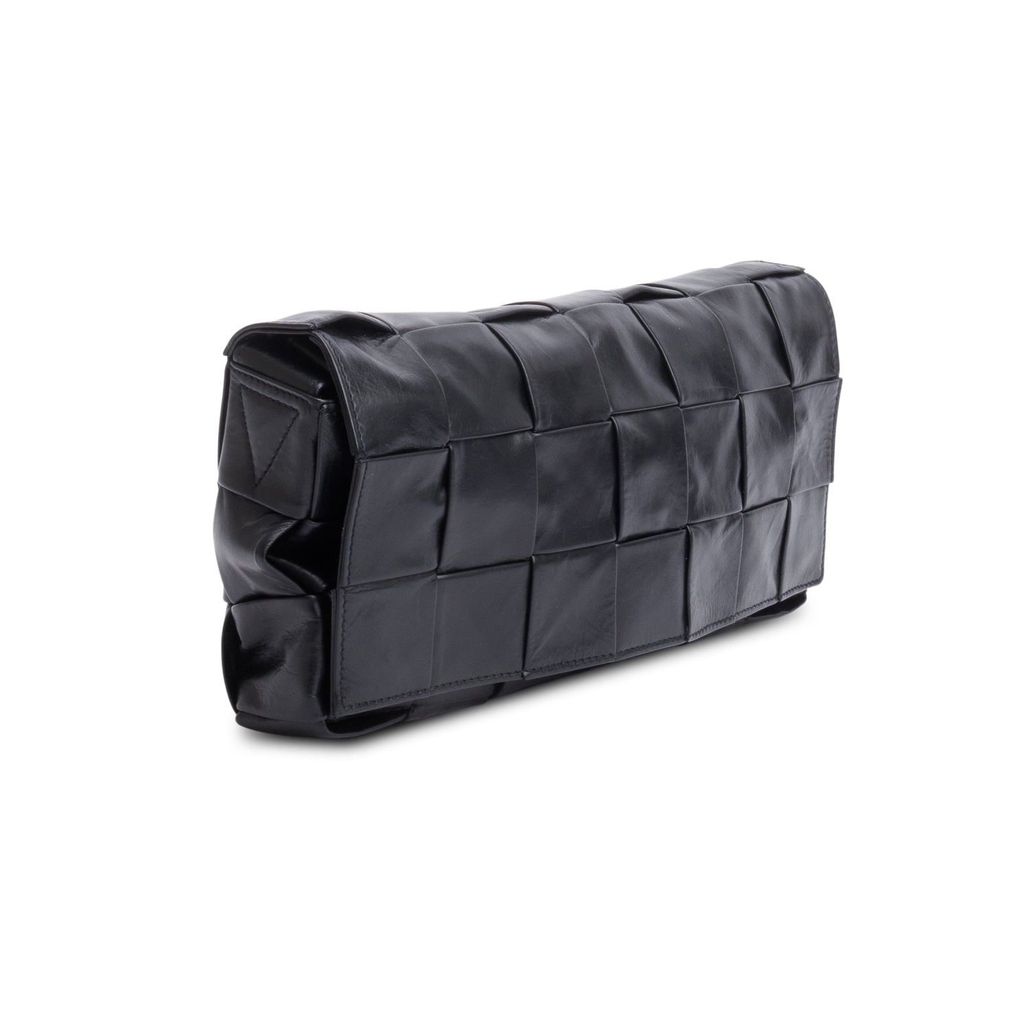 Bottega Veneta Black Paper Intrecciato The Stretch Cassette Bag