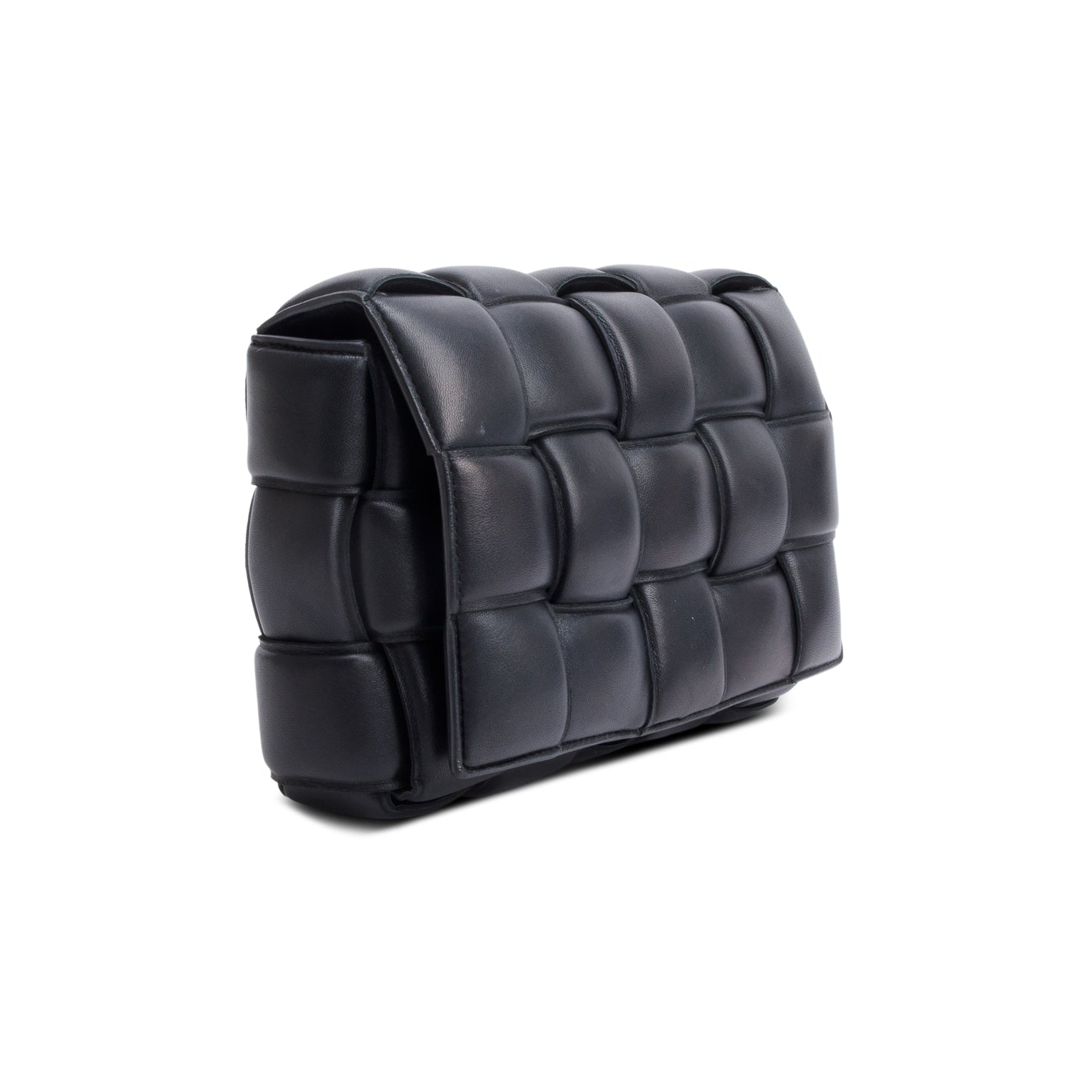 Bottega Veneta Black Lambskin Leather Classic Padded Cassette Bag