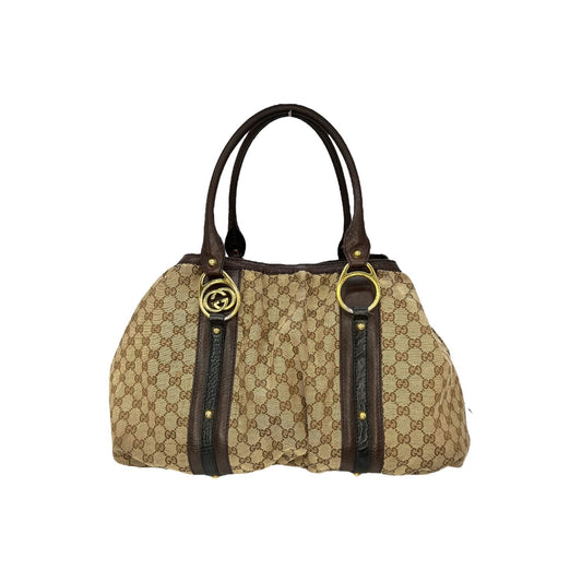 Gucci Leather Canvas Tote