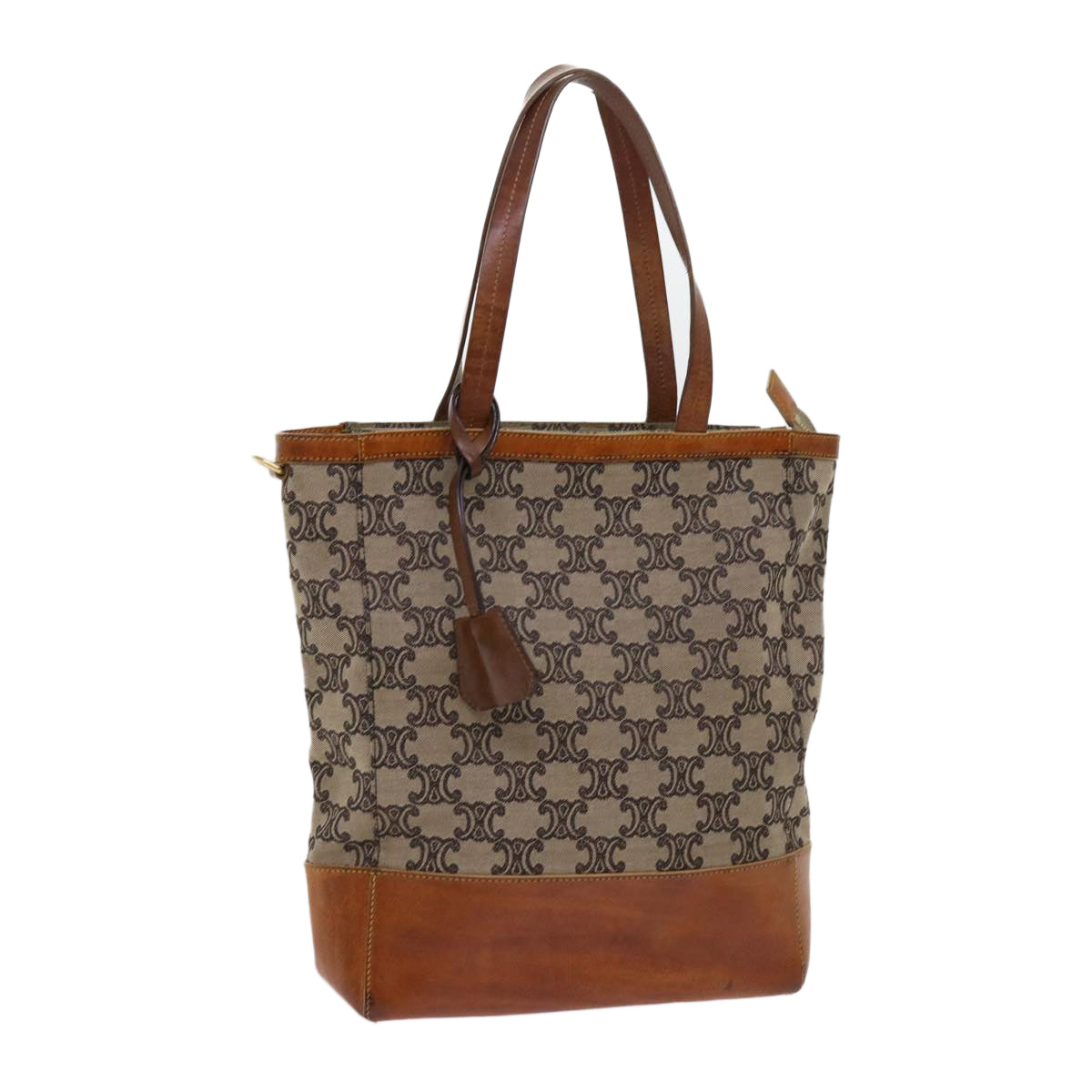 Luxury CELINE Macadam Canvas Tote Bag Beige 63249