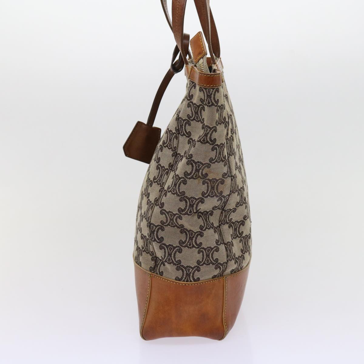 Luxury CELINE Macadam Canvas Tote Bag Beige 63249