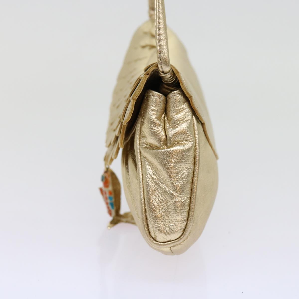 Luxury CELINE Hand Bag Leather Gold 63297