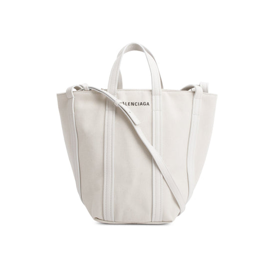 Balenciaga Neutral Canvas Fabric Everyday XS North-South Tote