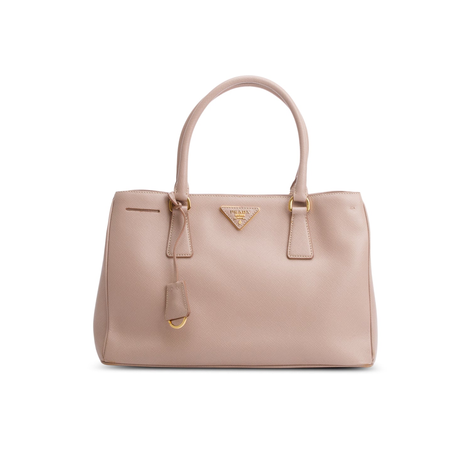 Prada Beige Saffiano Lux Small Galleria Tote