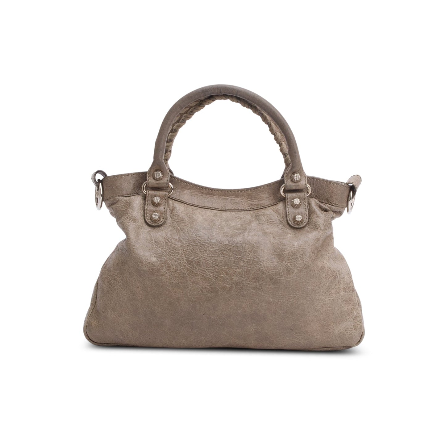 Balenciaga Taupe Motocross Agneau Leather Giant 12 City Bag