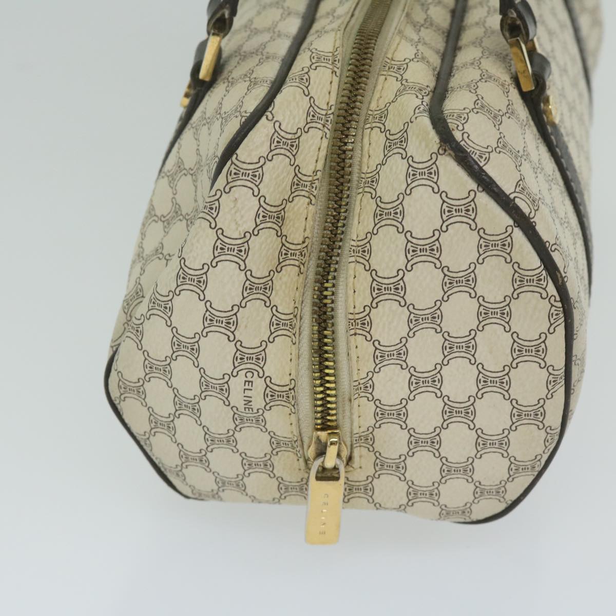 Luxury CELINE Macadam Canvas Hand Bag PVC Leather Whe 63493