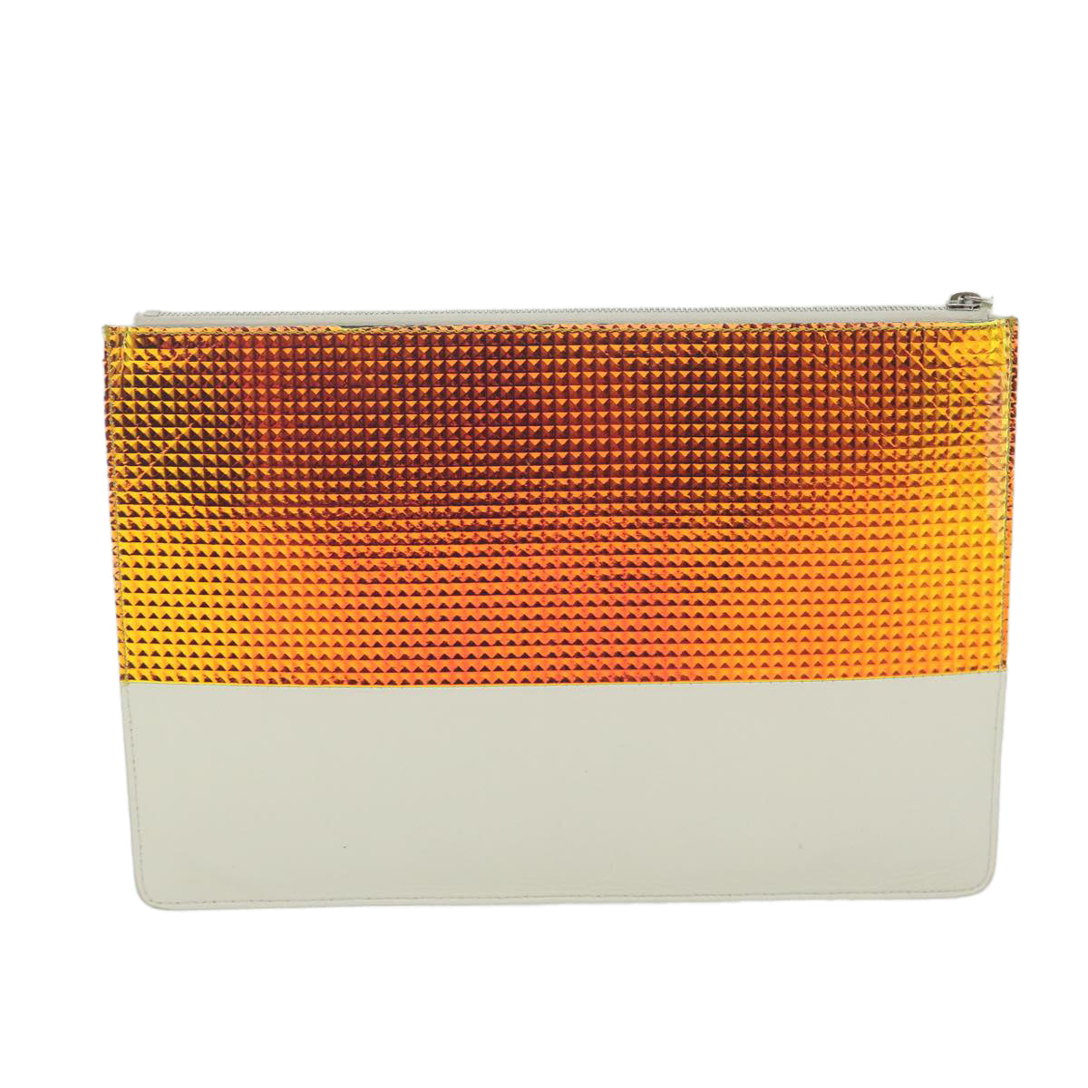 Luxury CELINE Clutch Bag Leather Cream 63559