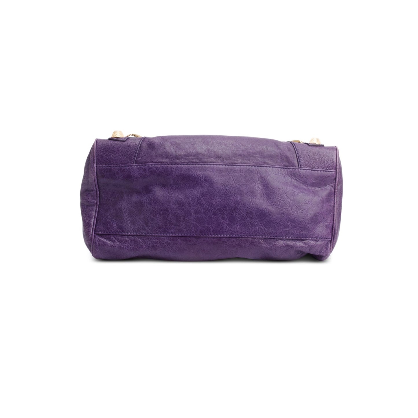Balenciaga Purple Distressed Arena Leather Giant 21 City Bag