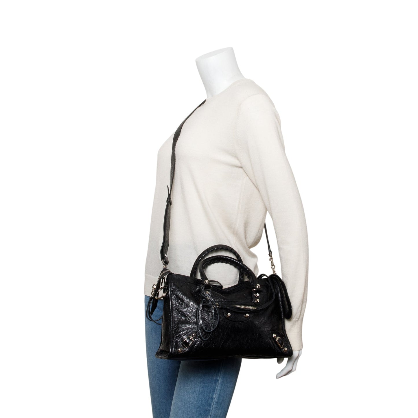 Balenciaga Black Agneau Le City Bag Small