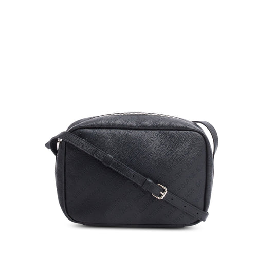 Balenciaga Black Leather Logo Everyday Small Camera Bag