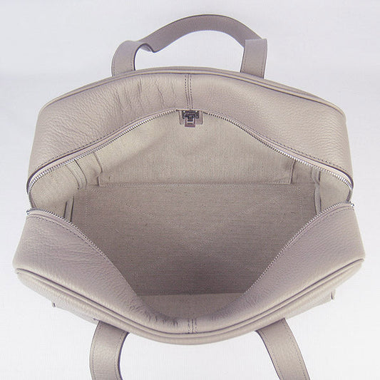 Luxury Hermes Togo leather handbag grey