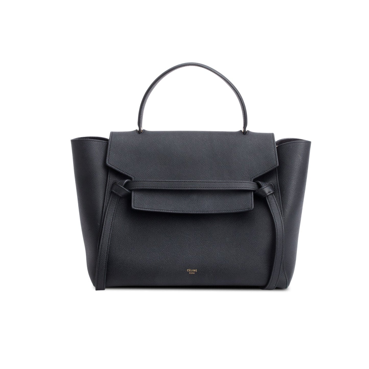 Celine Black Grained Calfskin Leather Mini Belt Bag