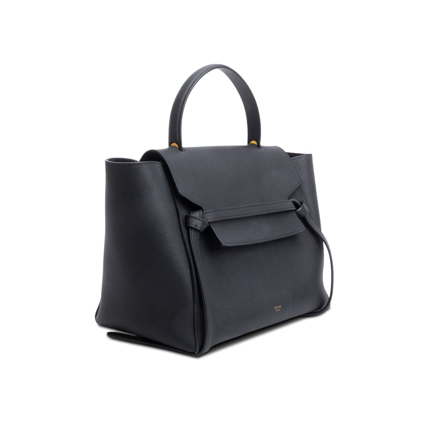 Celine Black Grained Calfskin Leather Mini Belt Bag