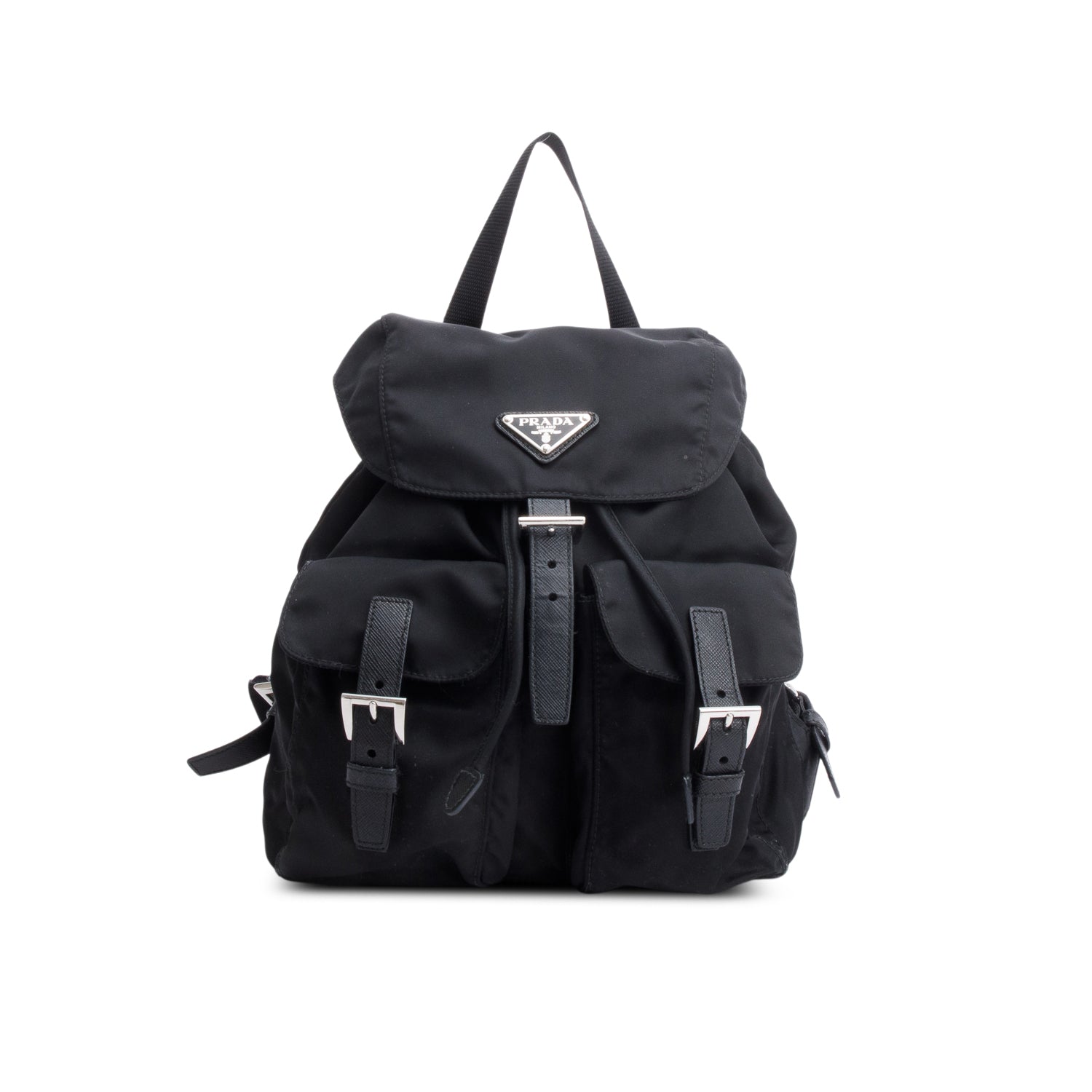Prada Black Re-Nylon Saffiano Small Backpack