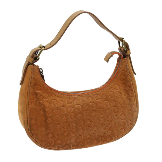 Luxury CELINE C Macadam Canvas Shoulder Bag Orange 64453