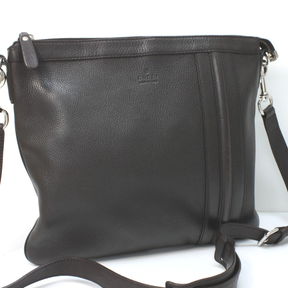 GUCCI Shoulder Bag 233329 leather Dark brown Women