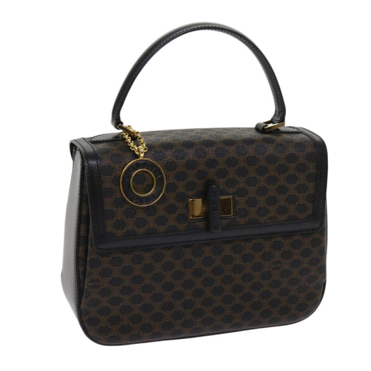 Luxury CELINE Macadam Canvas Hand Bag PVC Brown Black 64713A