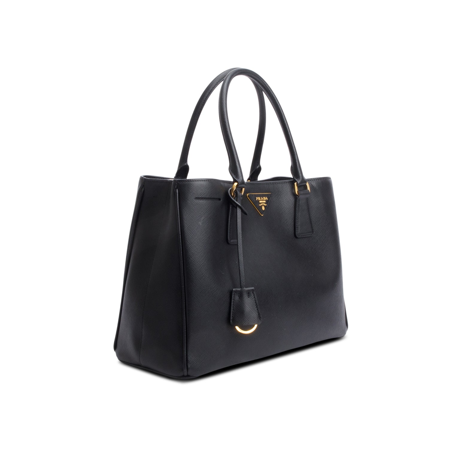 Prada Black Saffiano Lux Leather Medium Tote