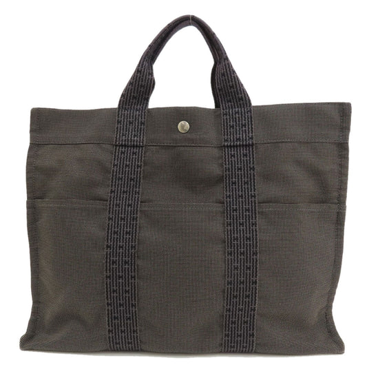 HERMES Tote Bag canvas gray Her LineMM Women(Unisex)