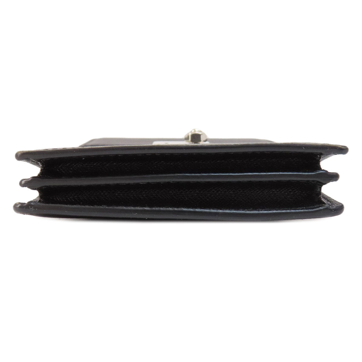 PRADA Shoulder Bag leather black logo saffiano