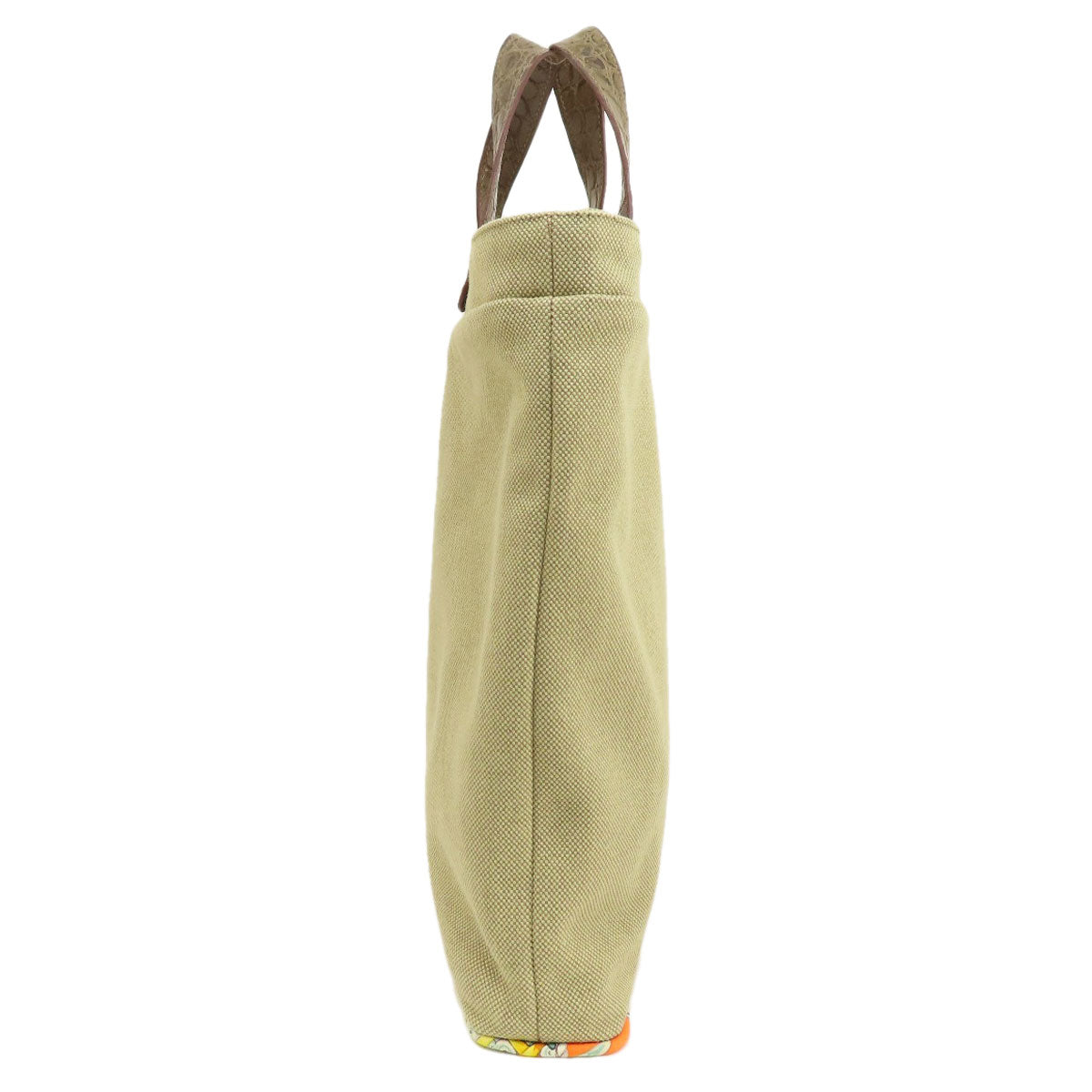 HERMES Handbag Cotton, Silk Brown Petit Ash Tote Women