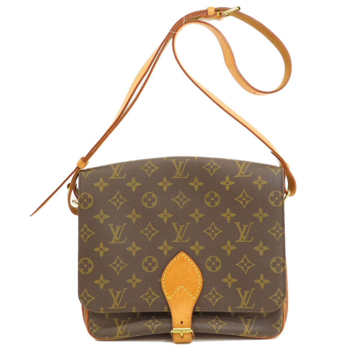 LOUIS VUITTON Shoulder Bag Monogram canvas Brown Cartouchiere monogram Women