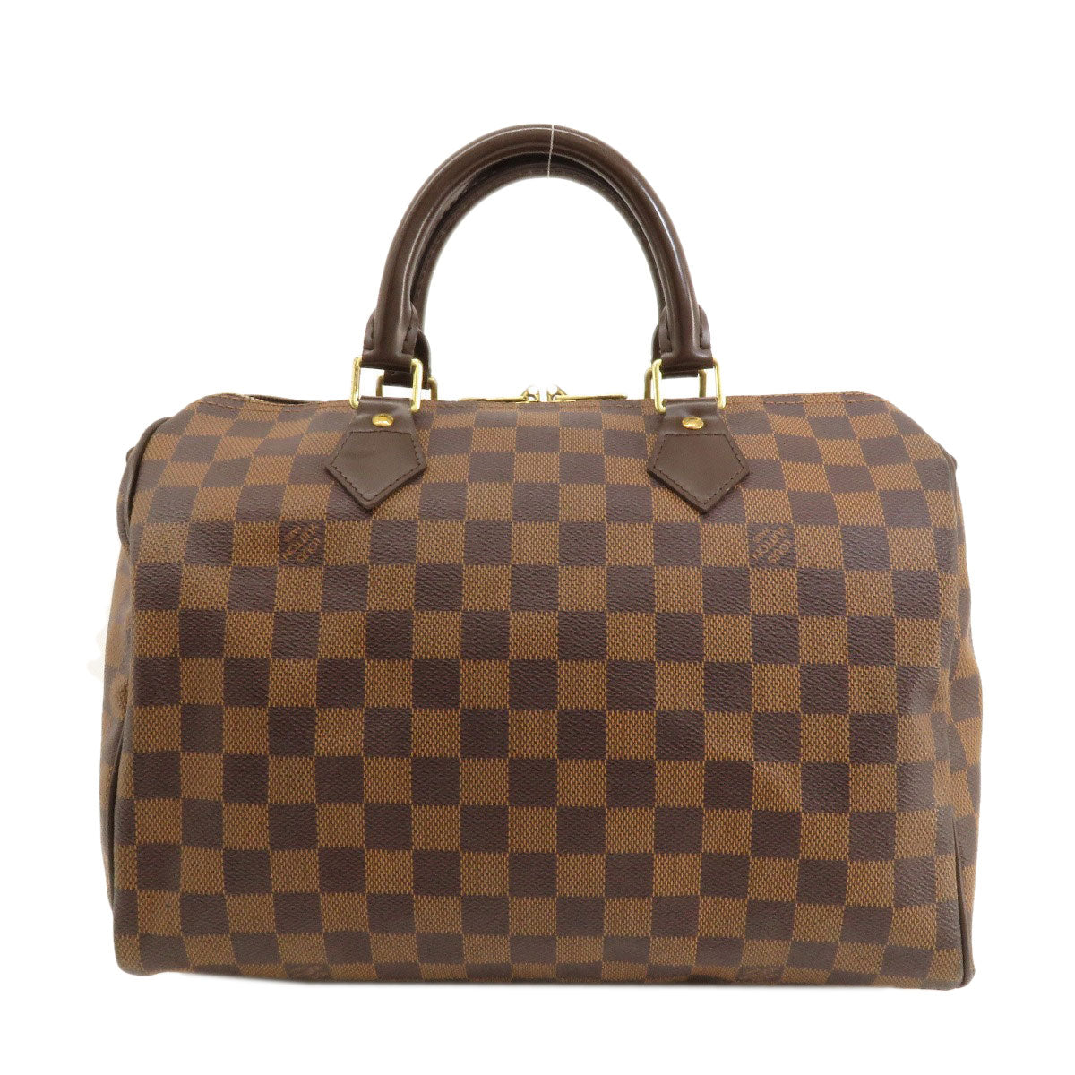 LOUIS VUITTON Boston Duffel bag Damier canvas Brown Bandouliere 30 Damier Ebene