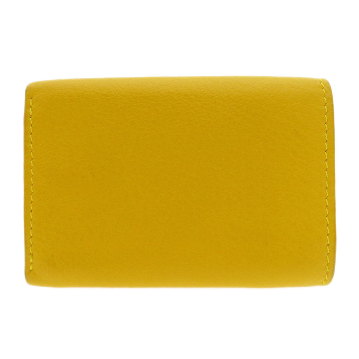 BALENCIAGA Bifold Wallet 391446 Calfskin yellow Compact Wallet Paper Women