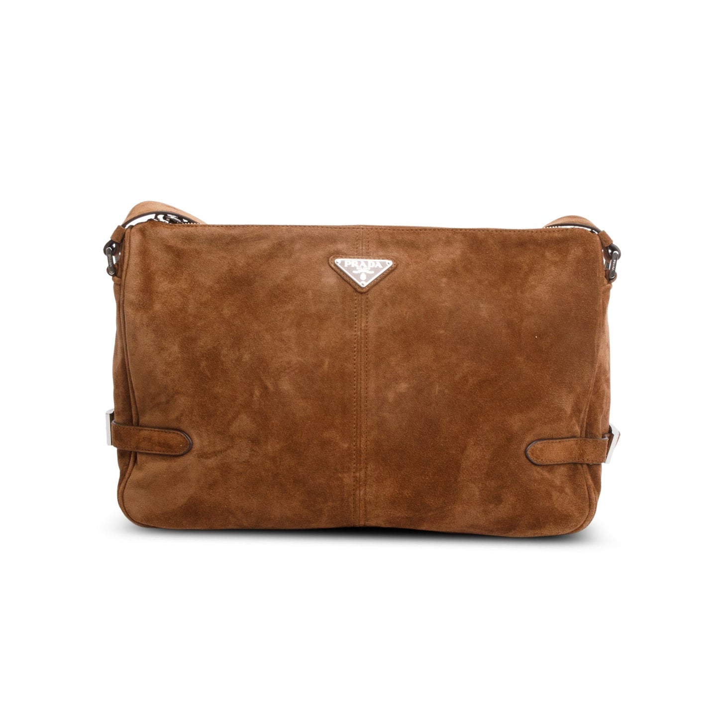 Prada Brown Suede Messenger Bag