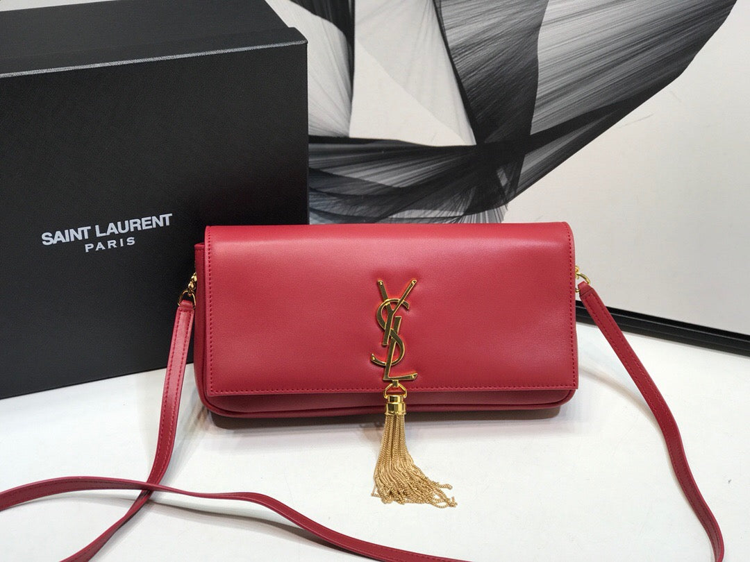 Yves Saint Laurent Kate Tassel Small Shoulder Bag Red.2in/