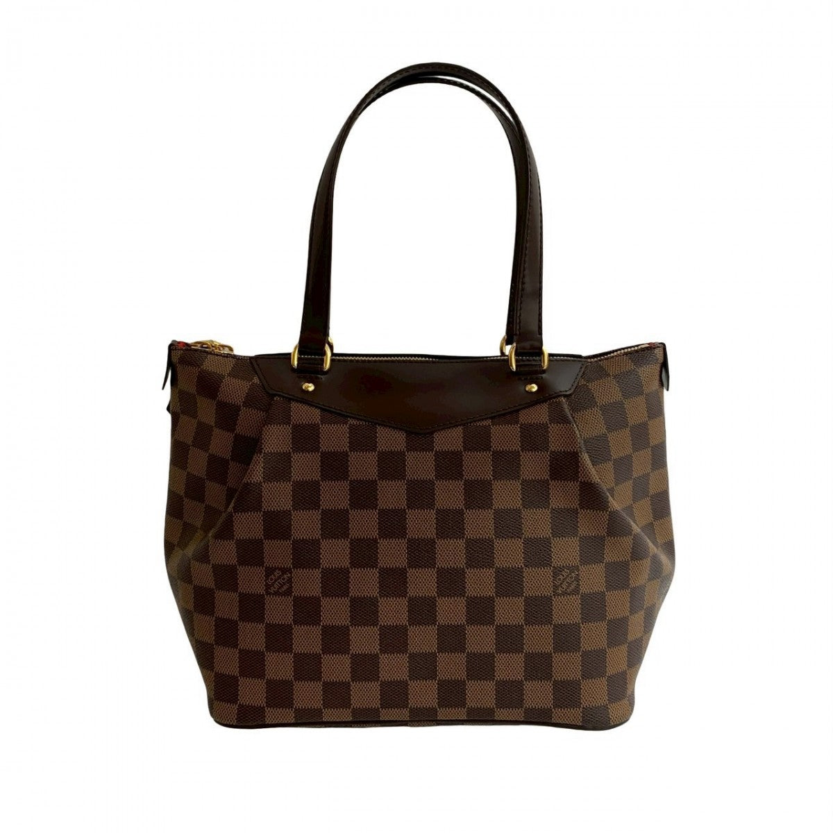 LOUIS VUITTON Handbag leather Brown Damier Westminster PM