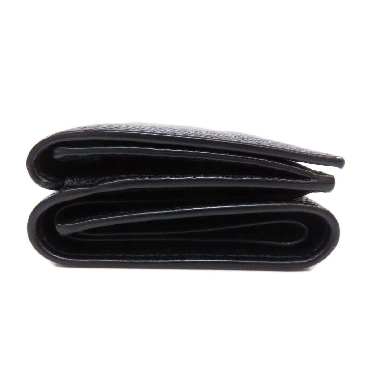 BALENCIAGA Bifold Wallet 558208 leather black logo Tri-fold Wallet mens