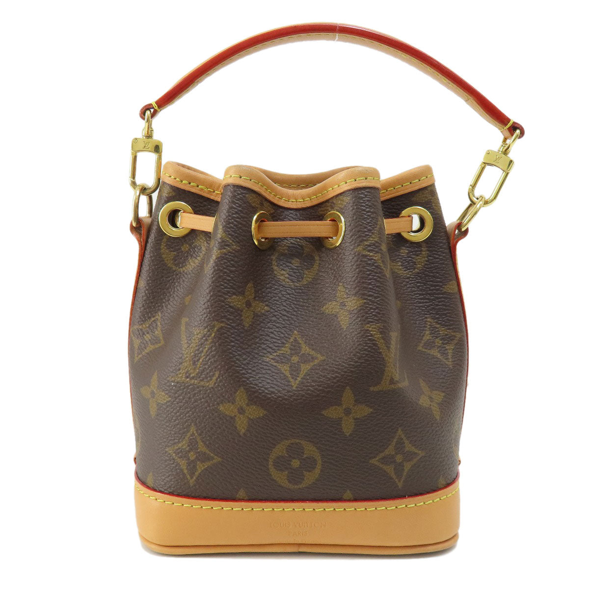 LOUIS VUITTON Handbag Monogram canvas Brown Nano Noe Women