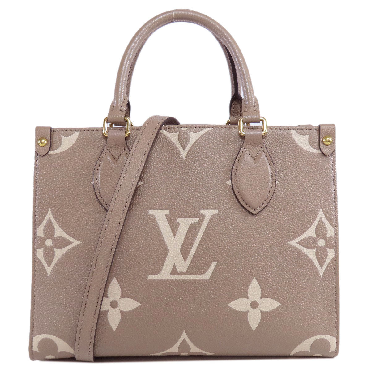 LOUIS VUITTON Handbag Ann Platt gray On the Go PM Tourtrail Crème