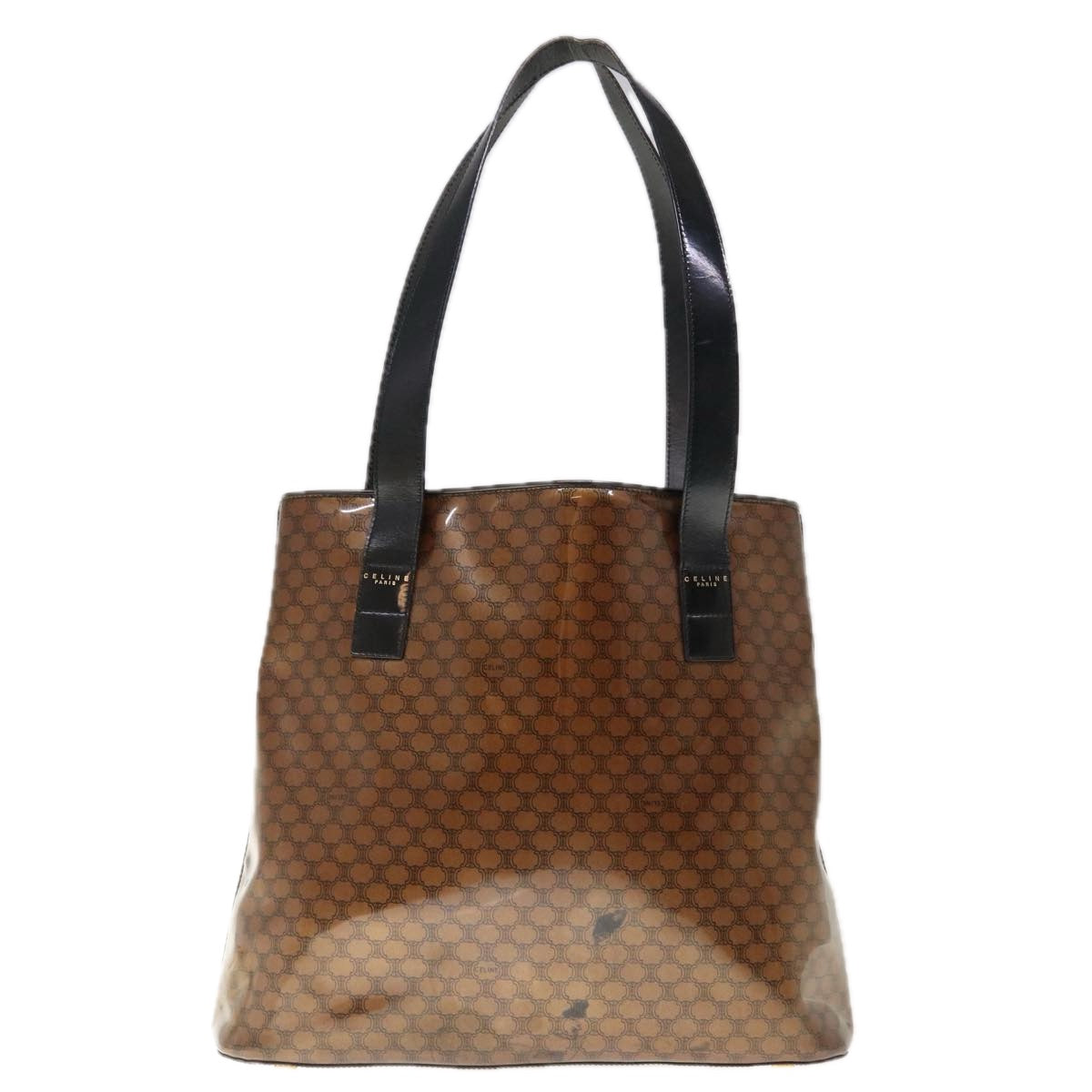Luxury CELINE Macadam Canvas Tote Bag Brown 65721