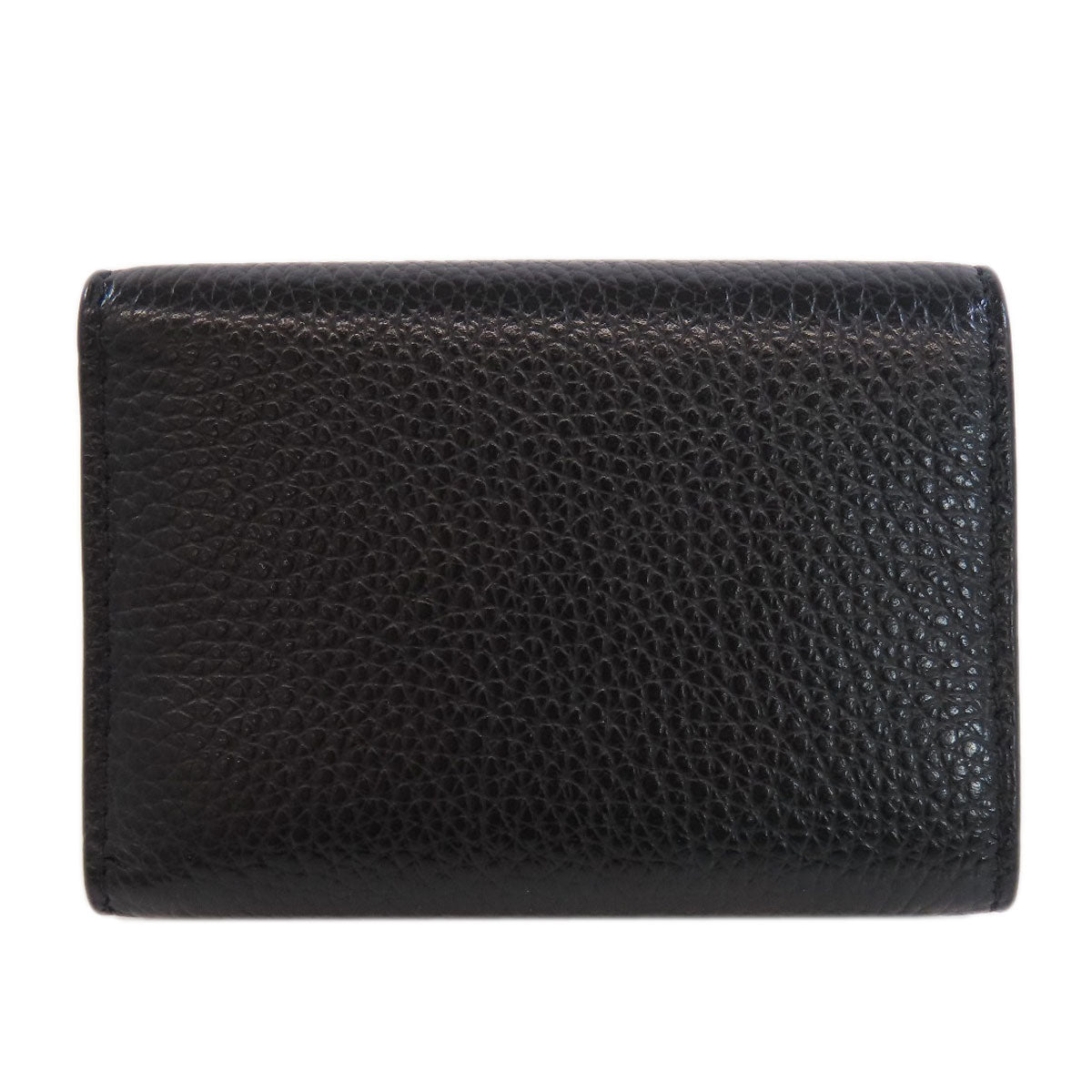BALENCIAGA Bifold Wallet 664037 leather black Tri-fold Wallet Mini Wallet mens