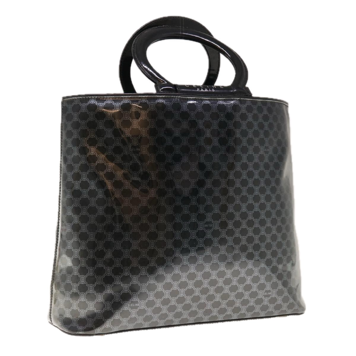 Luxury CELINE Macadam Canvas Hand Bag Black 65722