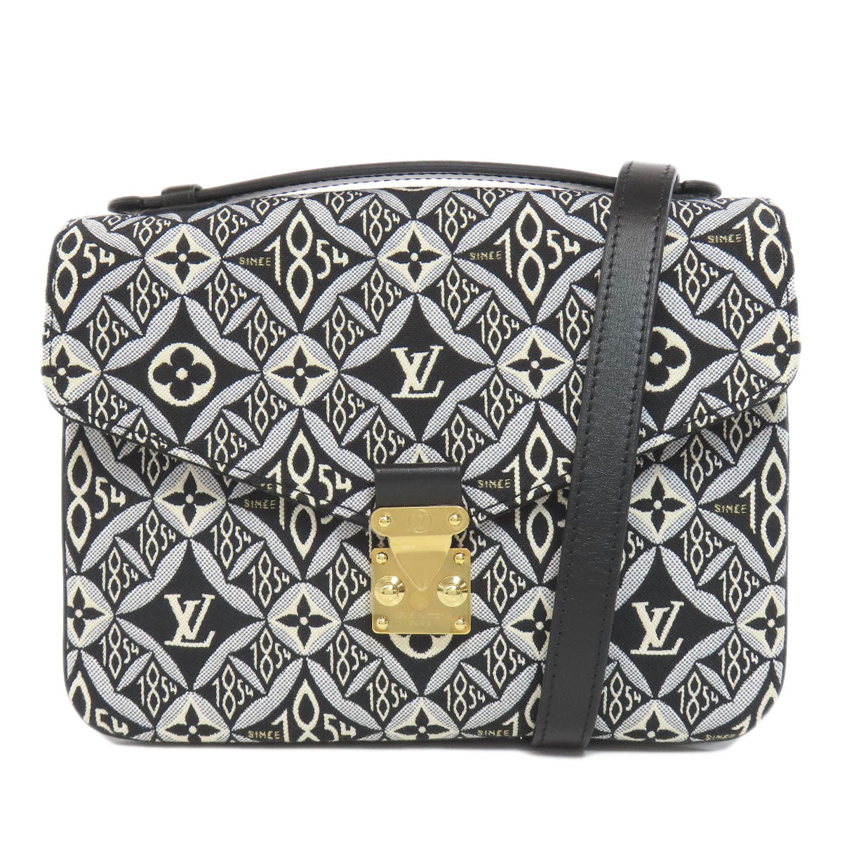 LOUIS VUITTON Handbag Monogram Jaguar black Pochette Metis MM Women