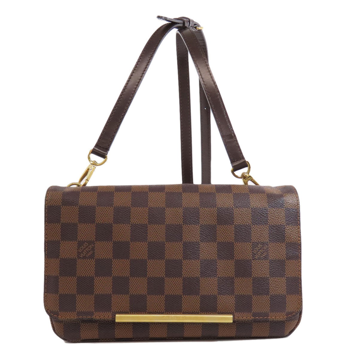 LOUIS VUITTON Shoulder Bag Damier canvas Brown Hoxton PM Women