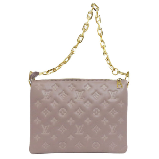 LOUIS VUITTON Handbag Lamb leather gray Kussan PM Women