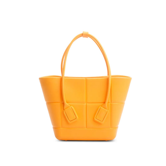 Bottega Veneta Orange Rubber Mini Arco Tote