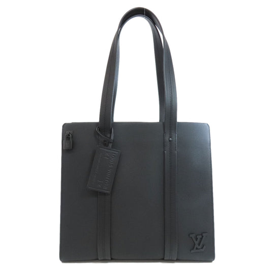 LOUIS VUITTON Tote Bag Grain Calfskin Leather black Aerogram Takeoff Tote Women