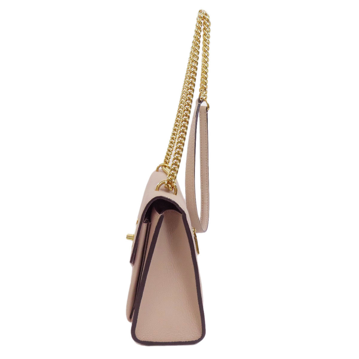 LOUIS VUITTON Shoulder Bag Grain Calfskin Leather beige My Rock Me Chain Women