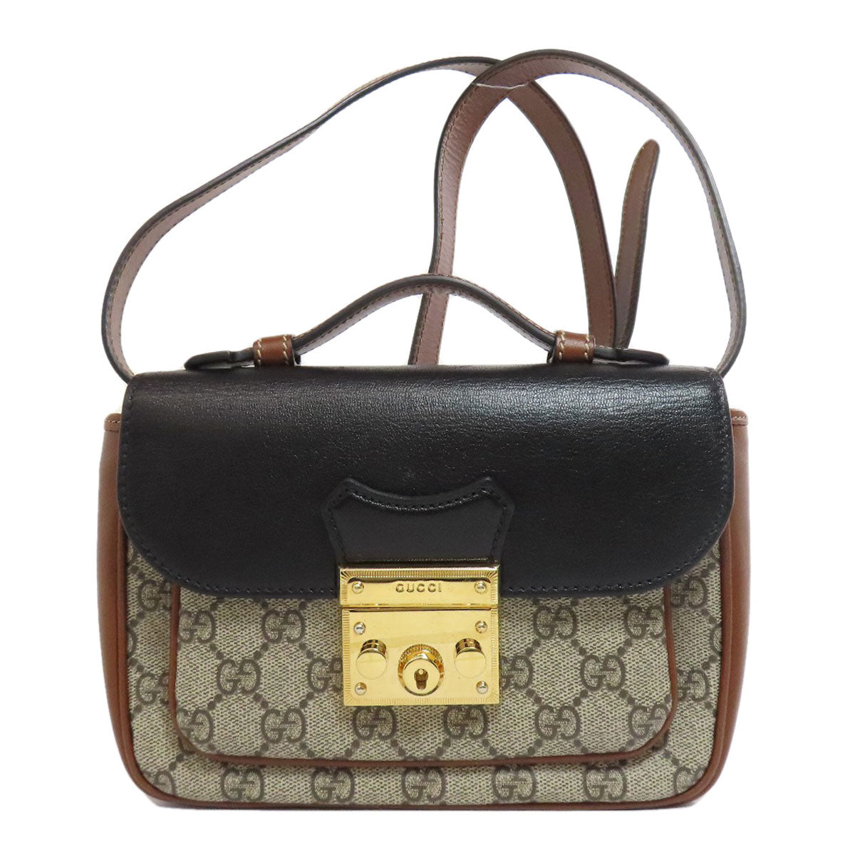 GUCCI Shoulder Bag 658487 PVC Brown GG Supreme Women