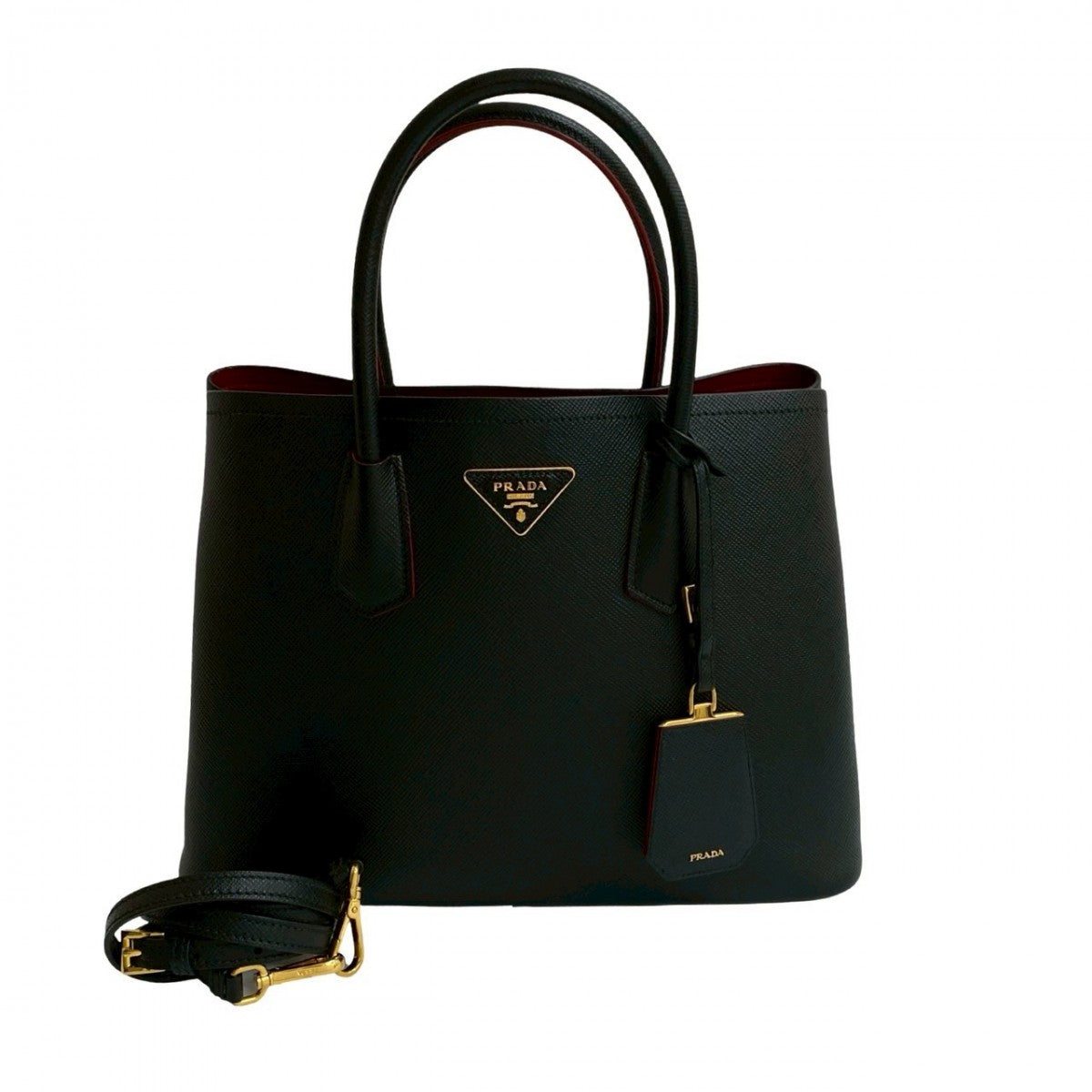PRADA Shoulder Bag leather black - Style 8