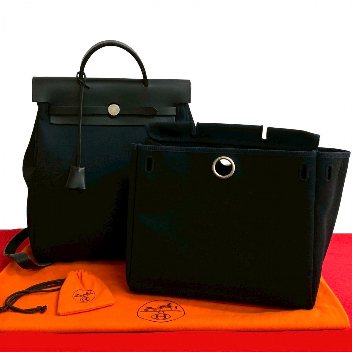 HERMES Backpack Towar Officier black Herbag ad PM